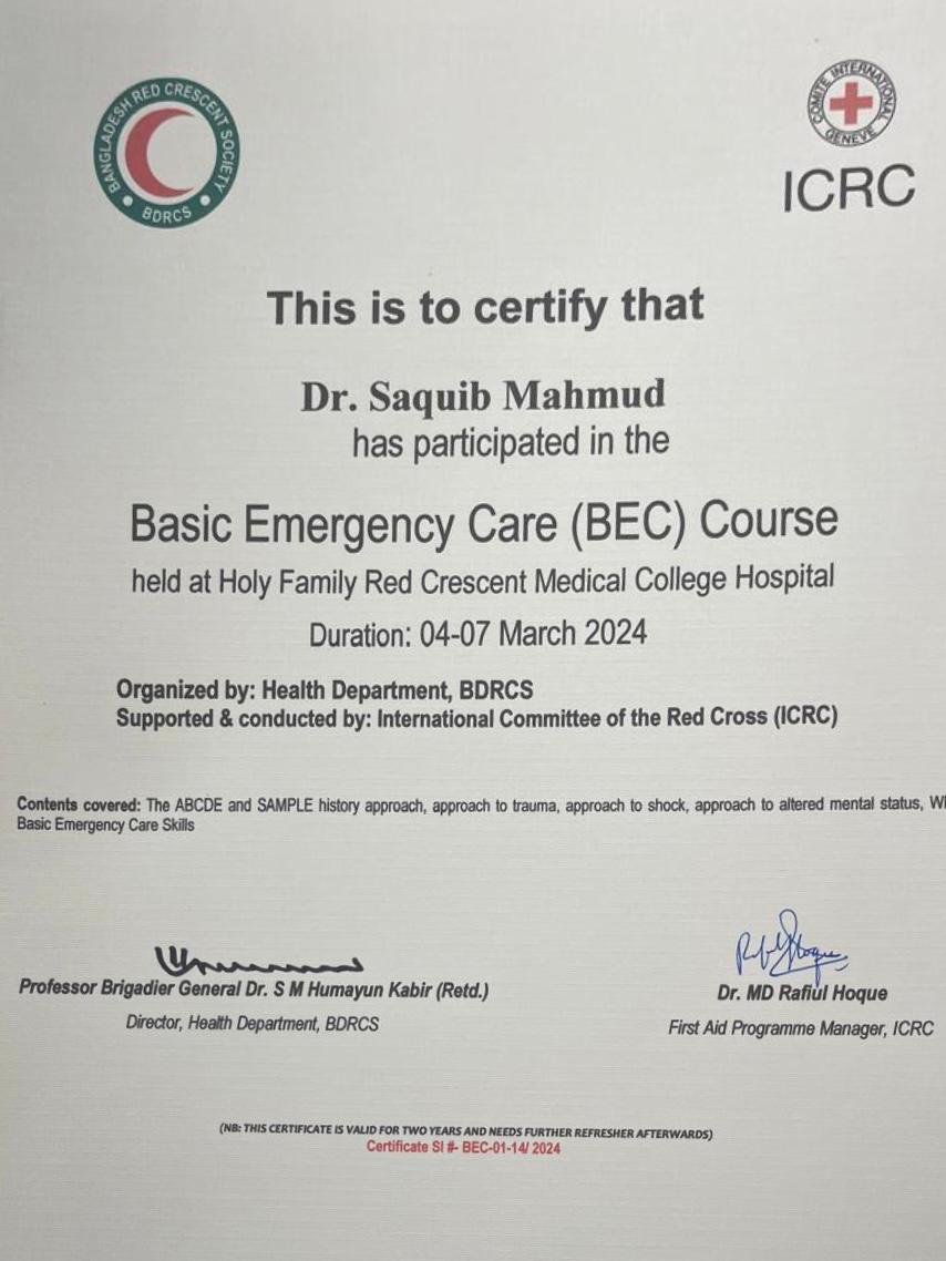 Basic Emergency Care (BEC) Course